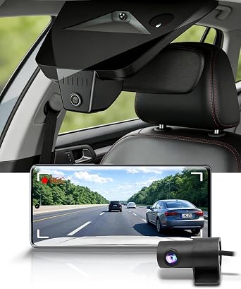 Fitcamx Front 4K+Rear 1080P Dash Cam Adapts for Ford Ranger 2024-2026 & Raptor HD2-D4400, Straight Bottom, OEM Look, Dual HD Video, Loop Recording, WiFi & APP, G-Sensor, Easy to Use, 128GB Card