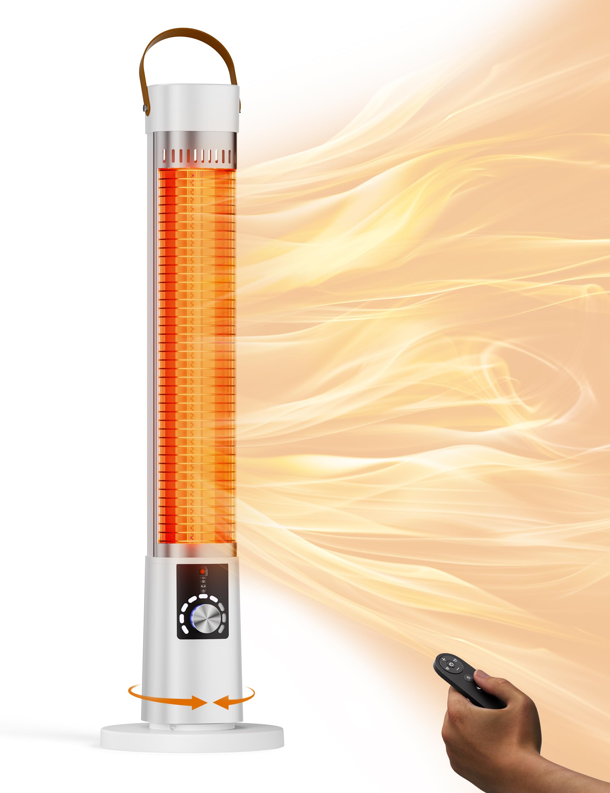 Photo 1 of ***FACTORY SEALED***
Electric Patio Heater, Infrared Heater for Office with Remote, 9H Timer, 60° Oscillation, Portable Space Heater for Outdoor, 11 Heat Level, Safety Lock?white-3