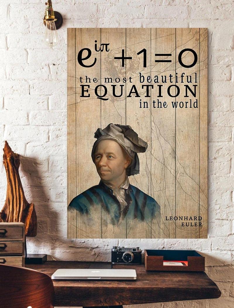 Bioprocess Leonhard Euler Poster, Mathematician Who Changed The World Poster Wall Decor Kitchen Decor Wall Decor Poster Metal Sign 8X12 Inches