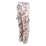 New Balance Girls Sweatpants - Soft Fleece Joggers with Drawstring Waist & Pockets - Casual Athletic Sweatpants for Girls, Size 10-12, Pink Camo