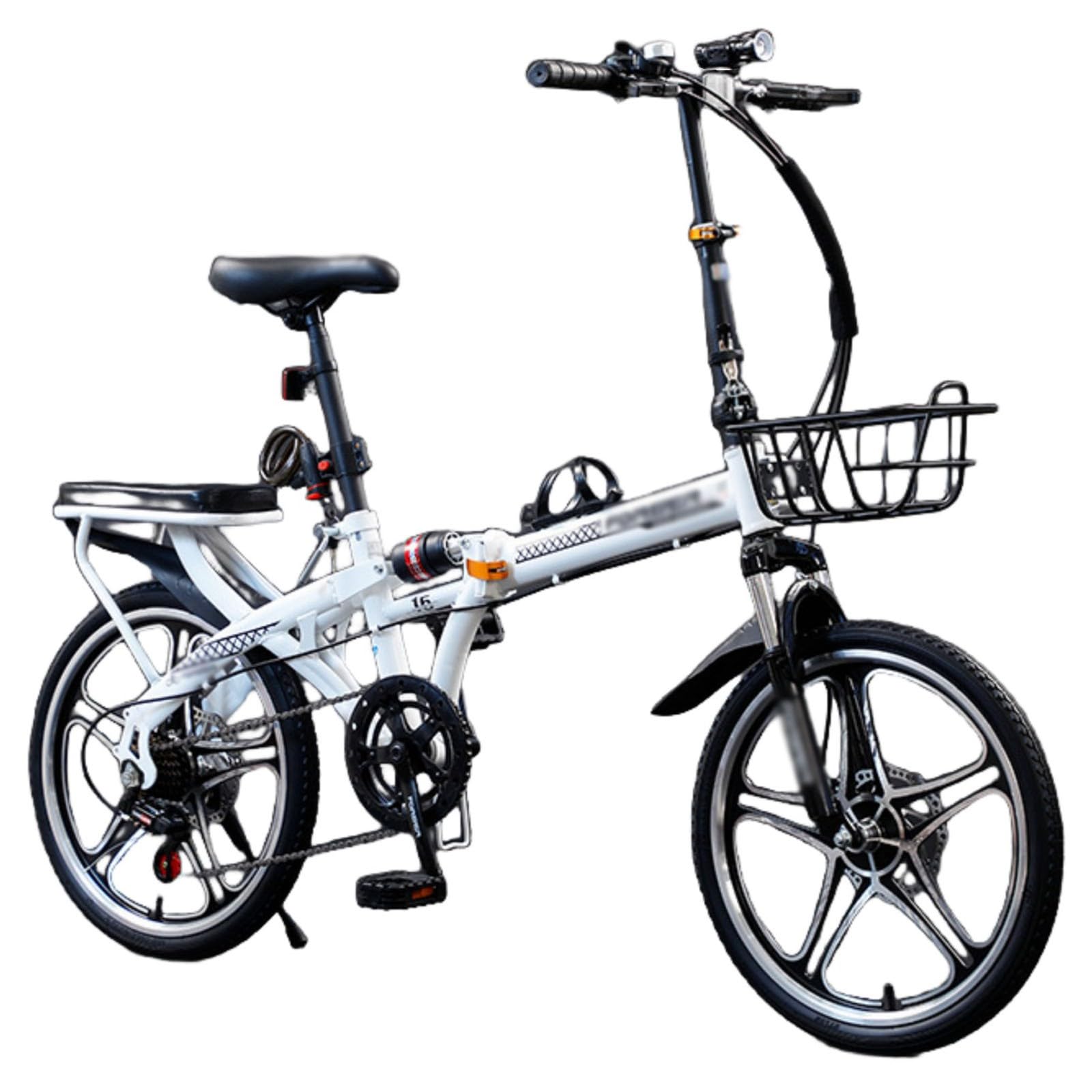 自転車 折りたたみ自転車 軽量 防滑タイヤ 高炭素鋼フレーム ライト付き Amazon | 高炭素鋼製折りたたみ式シティバイク、16インチ/20インチ/22