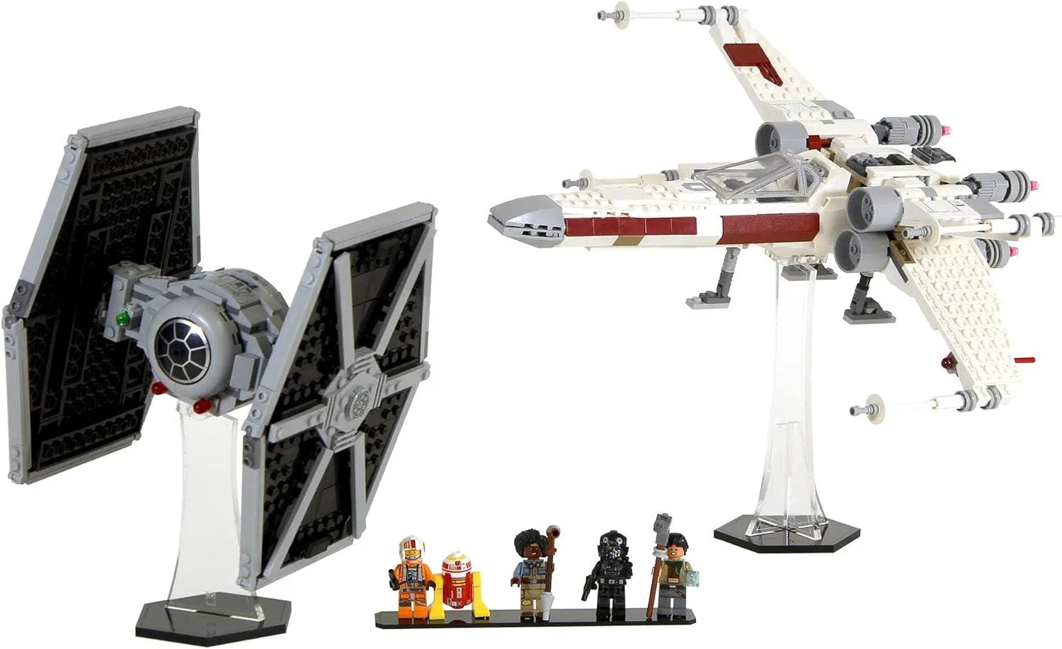 Display Stand Compatible with Lego 75393 - TIE Fighter & X-Wing Mash-up