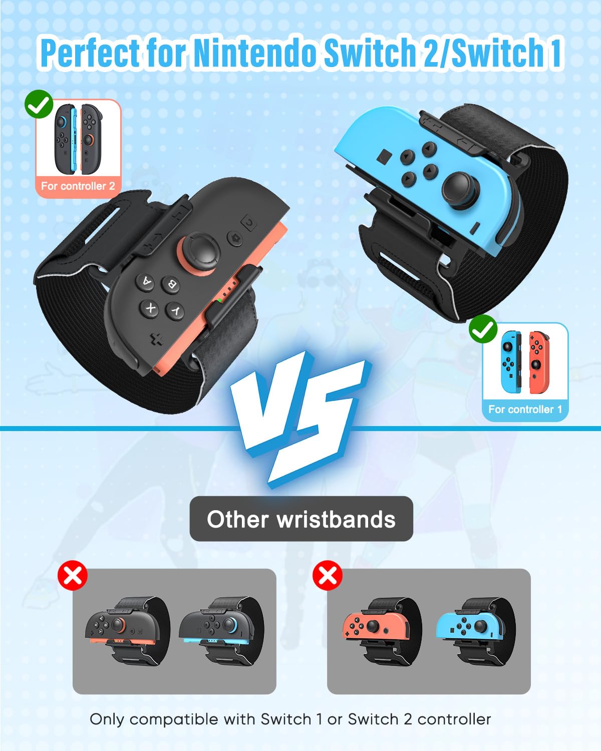 Amazon.com: [for Switch 2/1] Wrist Bands for Nintendo Switch 2