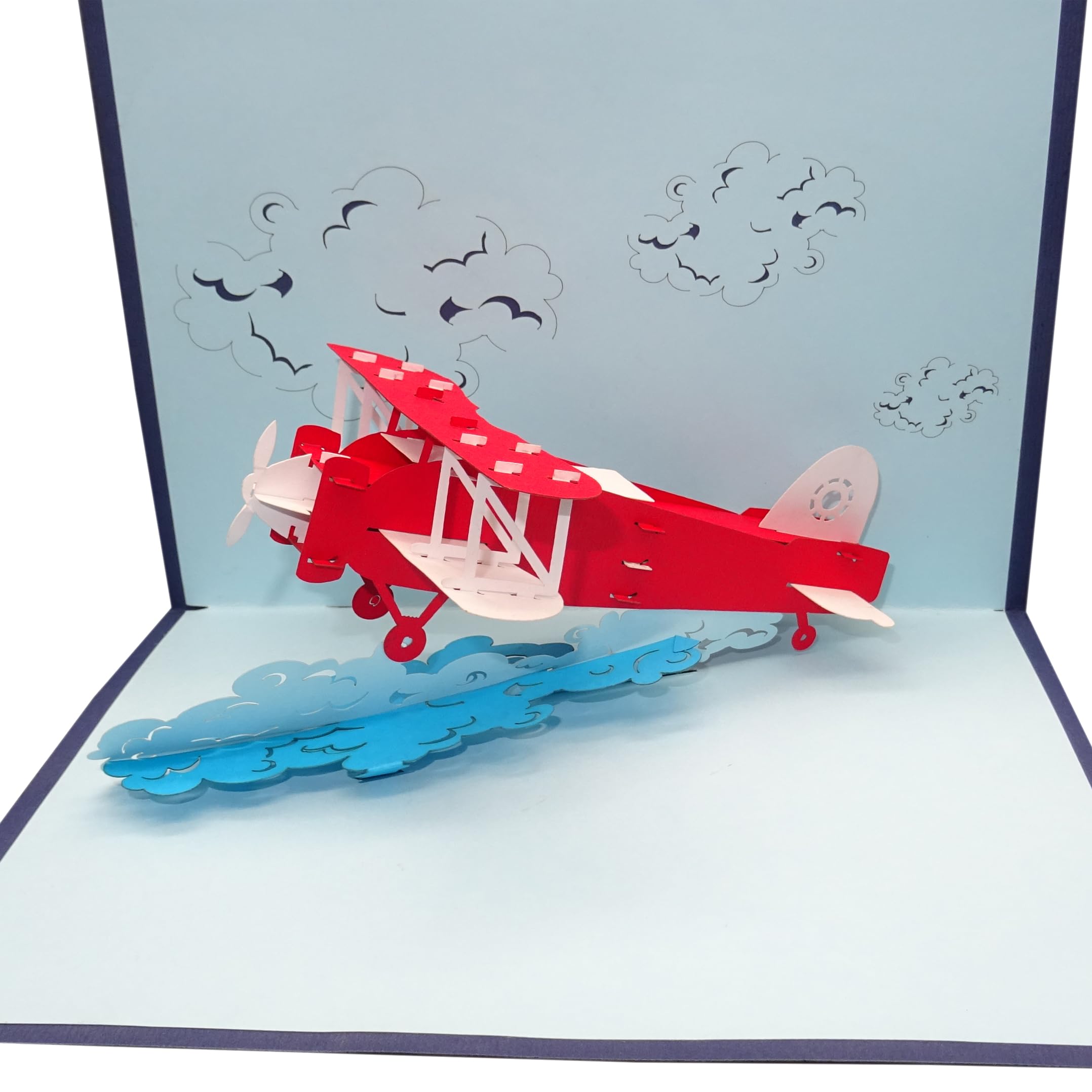 Biglietto aereo pop-up: buono viaggio per voli, biglietto di auguri di compleanno 3D per le vacanze, regalo in denaro per fondi per le vacanze, luna di miele e viaggi aerei
