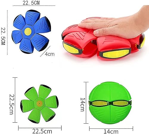 Miniatura 3 de 3 unidades de platillo volador para mascotas, versión OVNI Pet Frisbee mágico para perro, bola de juguete con platillo volador con luces coloridas,