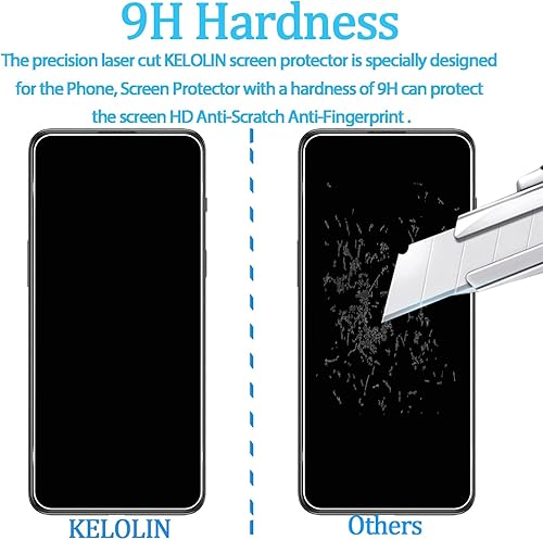 Miniatura 5 de KELOLIN Paquete de 3+3 Protector de pantalla y protector de lente de cámara para OnePlus Nord 2T 5G, protector de pantalla de vidrio templado