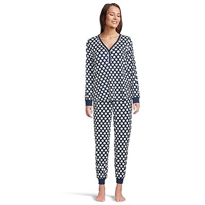 Kate Spade New York Long Sleeve Cozy Jersey Henley Jogger Set Women