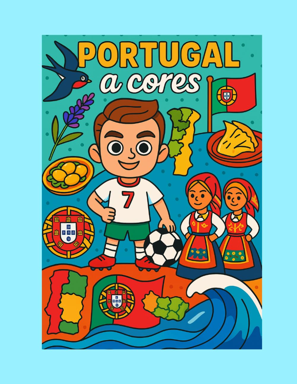 Portugal a Cores: Livro de Colorir com Paisagens, Animais e Tradições Portuguesas (Países en Colores)