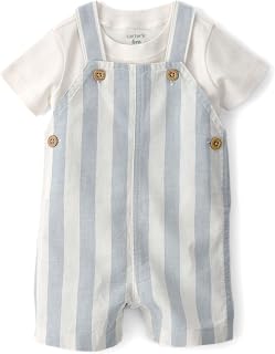 Carter's Baby Boy 2-Piece Boat Romper Set | Soft & Breathable Fabric | Easy Snap Closures | Comfortable Outfit for Babies... Price In India