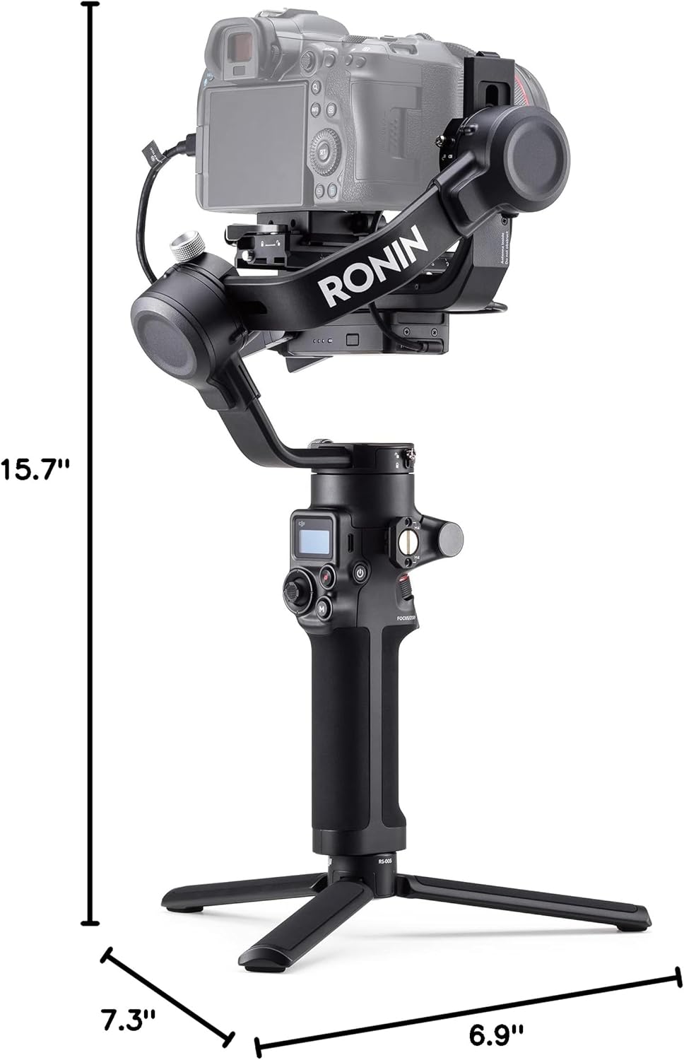 Foldable Gimbal Stabilizer with Key Dimensions