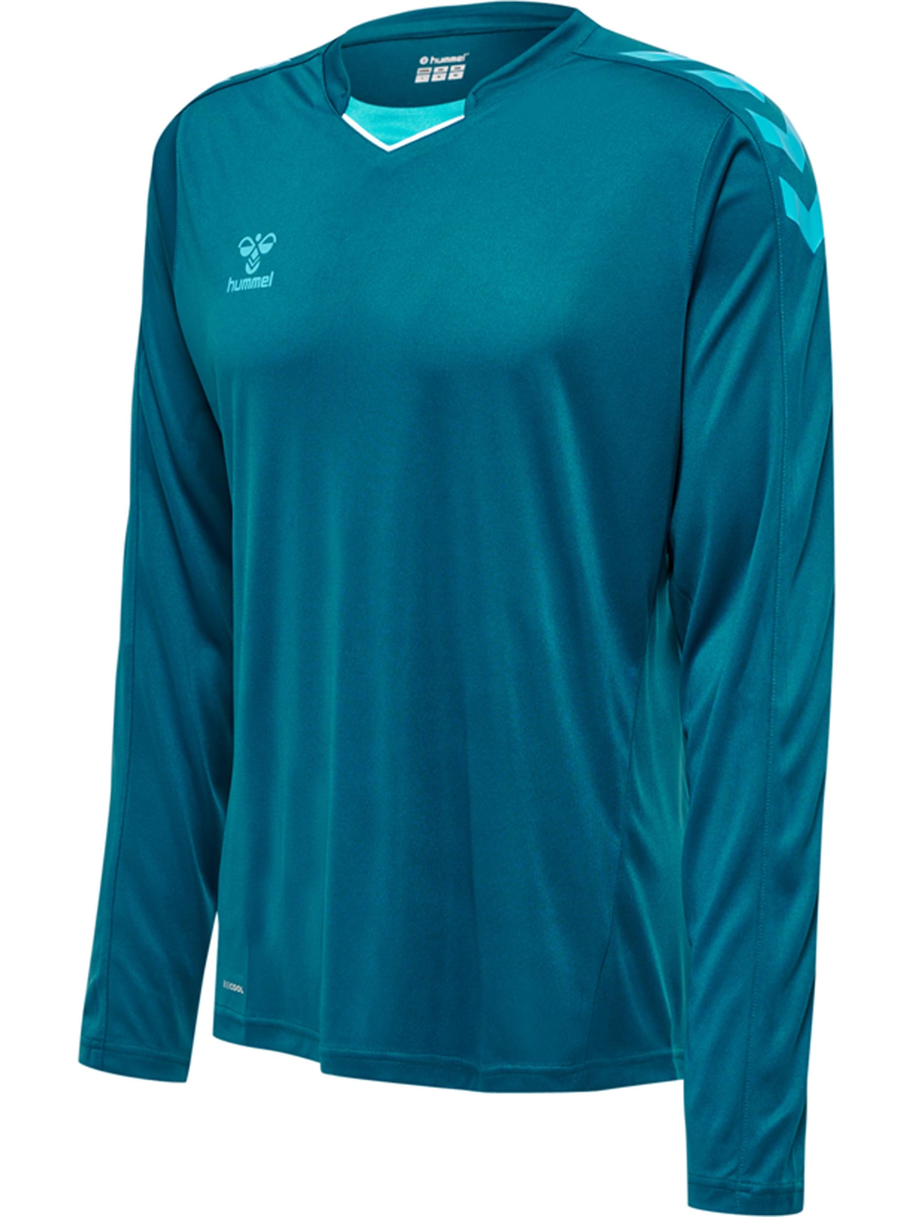 Hummel Core XK Poly Trikot Langarm Herren korallenblau Gr L