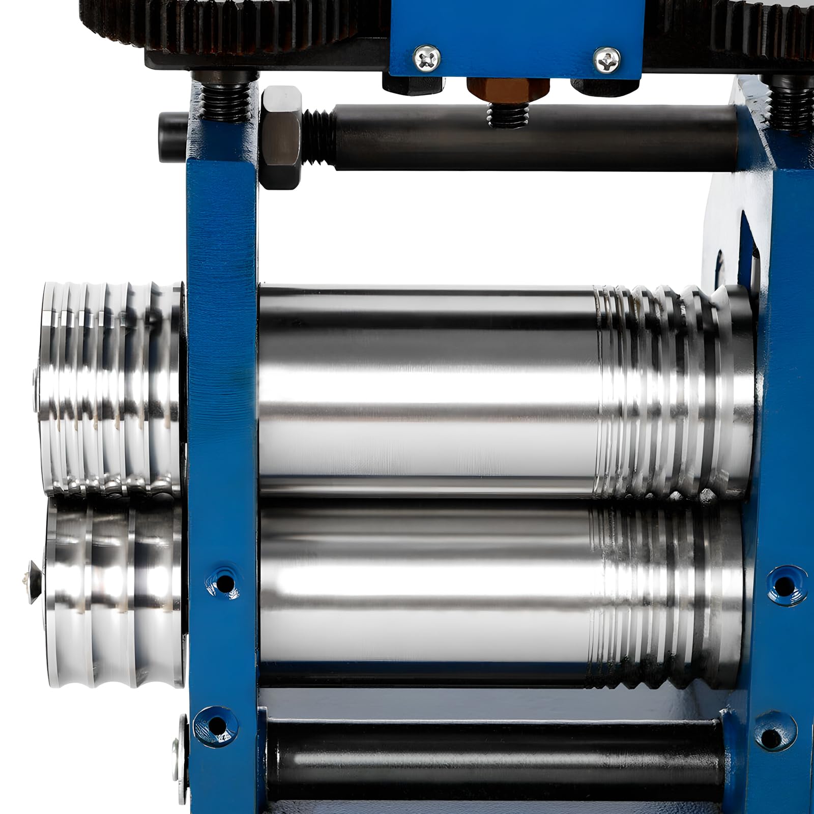 Manuelle Schmuckwalzwerk Walzwerk Maschine Kombinationswalzwerk Metall Schmuckpresse 0,03-6,5 Mm Pressbereich Halbrundpresse Mit 1:6 übersetzungsverhältnis Für Gold Silber Kupfer Aluminium