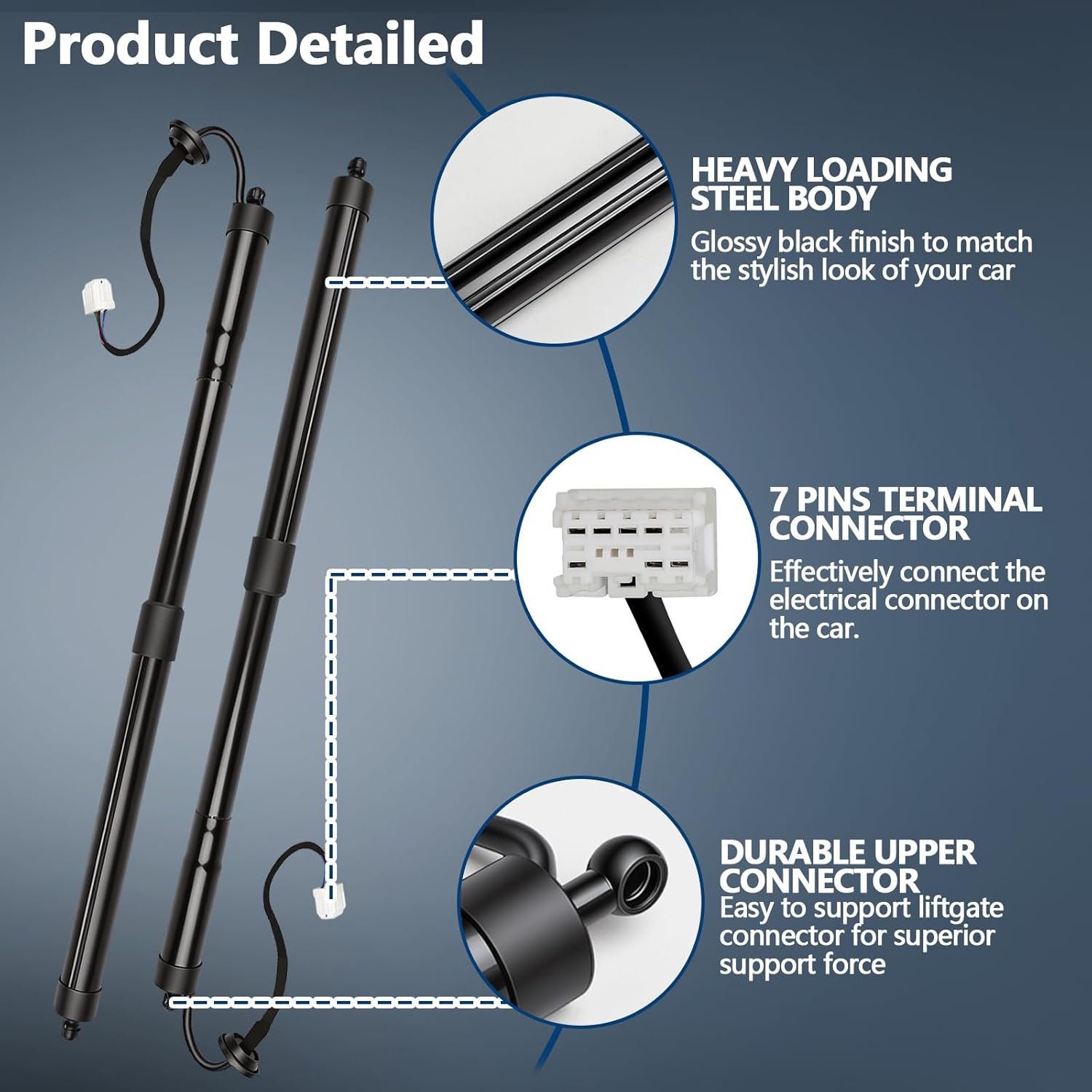 Rear Tailgate Power Liftgate Support Shock Strut Compatible with Rogue S SL SV Sport Utility 2014-2019 Replaces for 905614BA4A 905614BA3A 905614BA1A Pack of 2