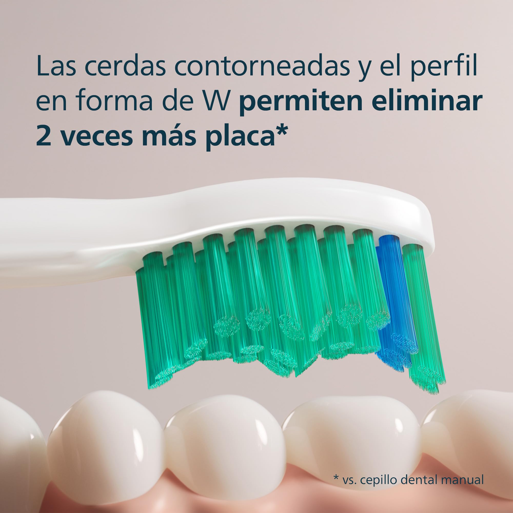 Philips Sonicare C1 ProResults, cabezales de cepillo dental de repuesto originales, blanco, paquete de 4, HX6014/87
