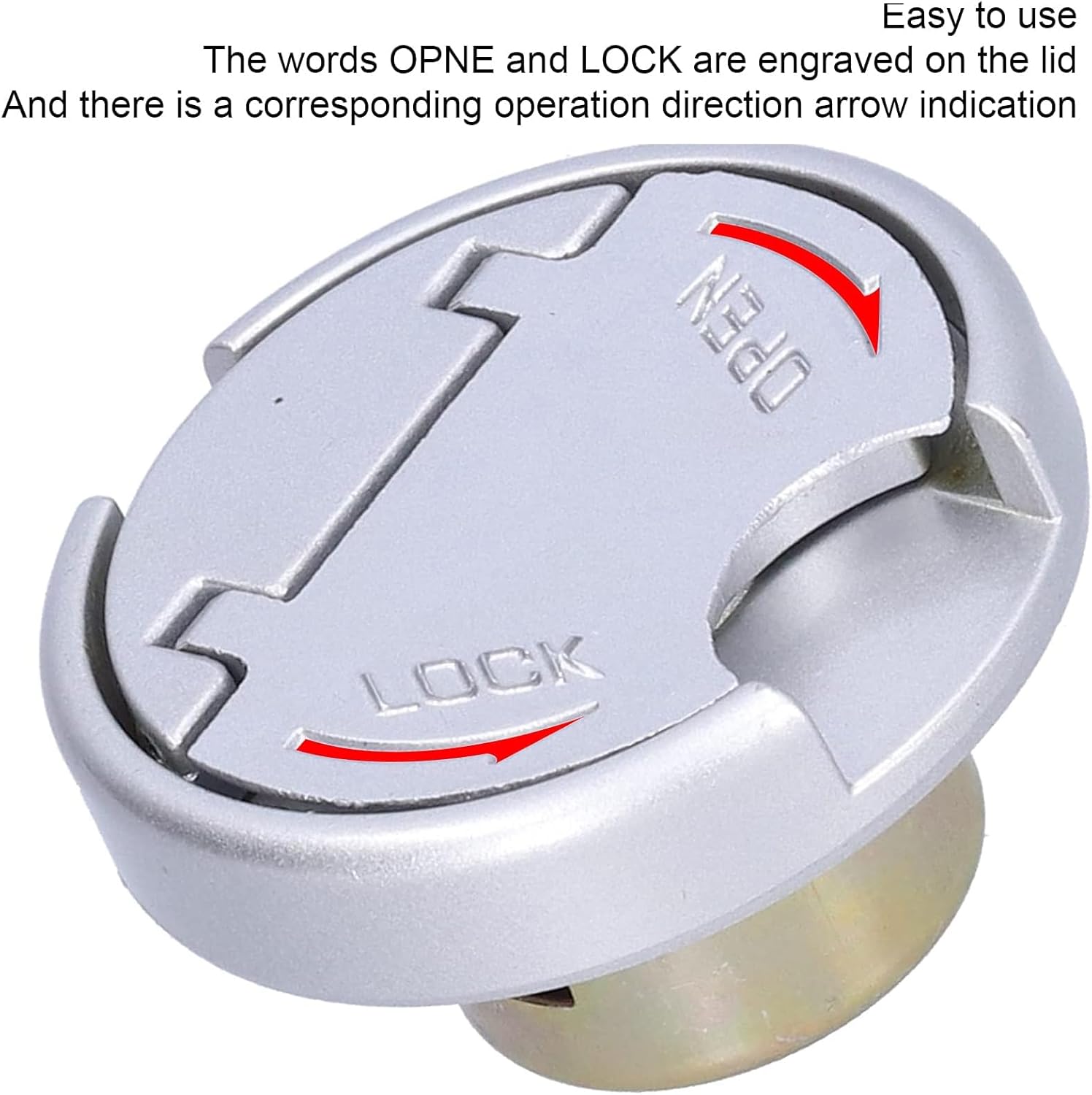 Gas Tank Lock Cap with 2 Keys Locking Gas Cap Stainless Steel Parts Universal For G-Y-6 Scooter Motorcycle