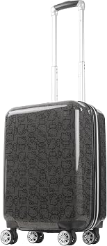 FUL Hello Kitty 21 Inch Carry On Luggage, Black | Printed Hardshell Rolling Suitcase with Spinner Wheels
