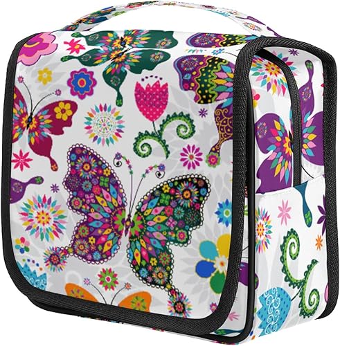 Neceser colgante portátil para colgar bolsas de maquillaje de viaje, bolsa de cosméticos grande impermeable, kit de aseo de viaje para mujeres y