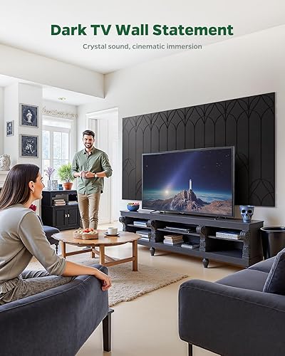 Miniatura 7 de Paneles acústicos góticos occidentales, autoadhesivo, panel de absorción de sonido para paredes, puertas, techo, paquete de 12 unidades de 12 x 12 x