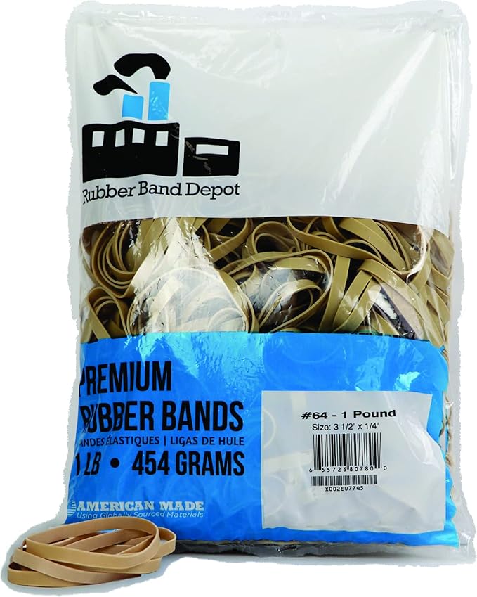 Rubber Bands, Rubber Band Depot, Size 64, Approximately