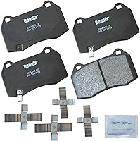 Vista 218 de Pastillas de Freno Delanteras Cerámicas Bendix Priority1 CFC430A para Modelos Selectos INFINITI G35, I30, Nissan 350Z, Altima, Juke, Maxima, Sentra