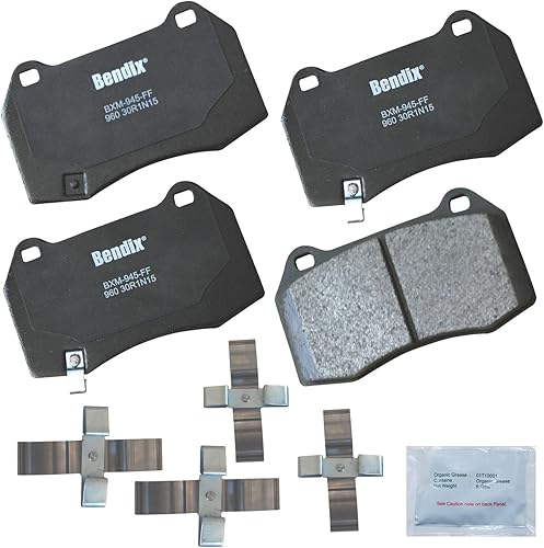 Vista 228 de Bendix Priority1 CFC1035 Pastillas de freno delanteras de cerámica para modelos seleccionados Chevrolet Aveo, Aveo5, Optra, Spark, Spark EV, Pontiac