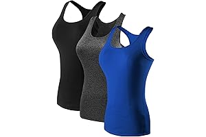3-Pack Fitted Workout Tank Tops for Women