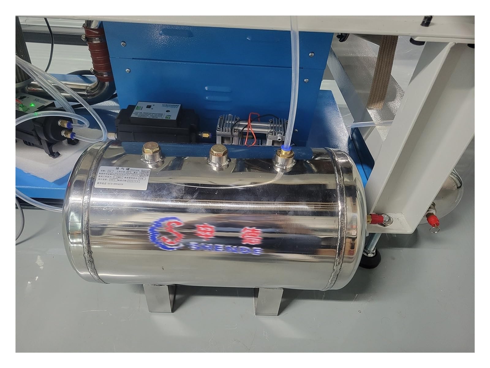 Depósito de aire de acero inoxidable para compresor/bomba de aire, tanque de amortiguación de aire de alta presión con kit de montaje, contenedores horizontales de almacenamiento de aire