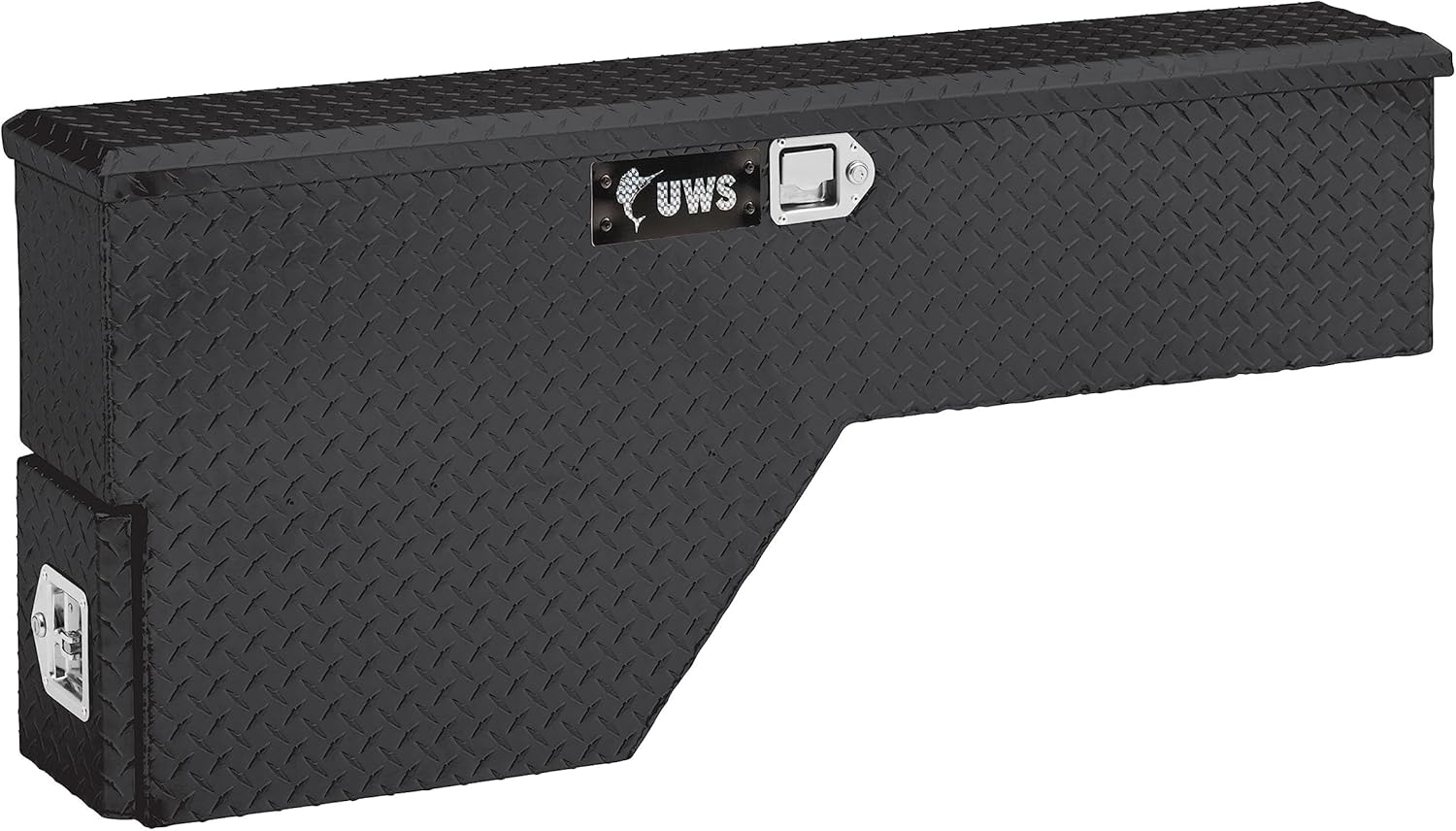 UWS EC30032 48-Inch Passenger-Side Gloss Black Heavy-Wall Aluminum Truck Fender Wheel Well Tool Box, RigidCore Lid