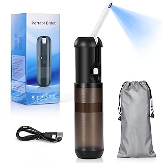 Bidé portátil de tamaño de viaje – Lavadora eléctrica de mano de bidé de viaje para frescura sobre la marcha, rociador de inodoro impermeable IPX7 para higiene después del baño, campamento y