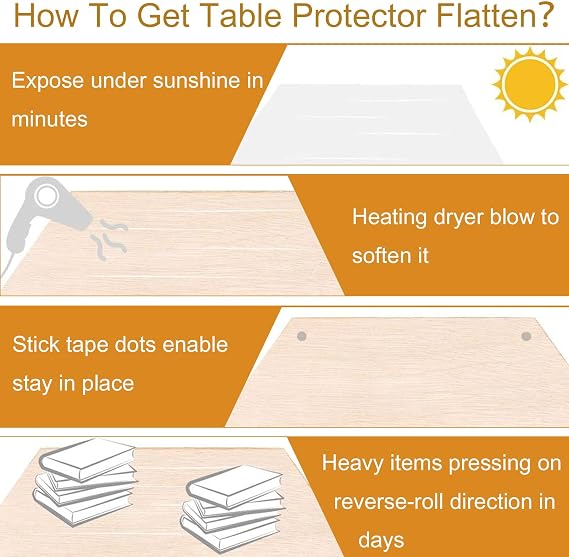 Clear PVC Tablecloth Protector 1.5mm Thick Waterproof & Oilproof Plastic Table Cover Rectangular Soft Glass Dining Table Mat Transparent 60x160cm