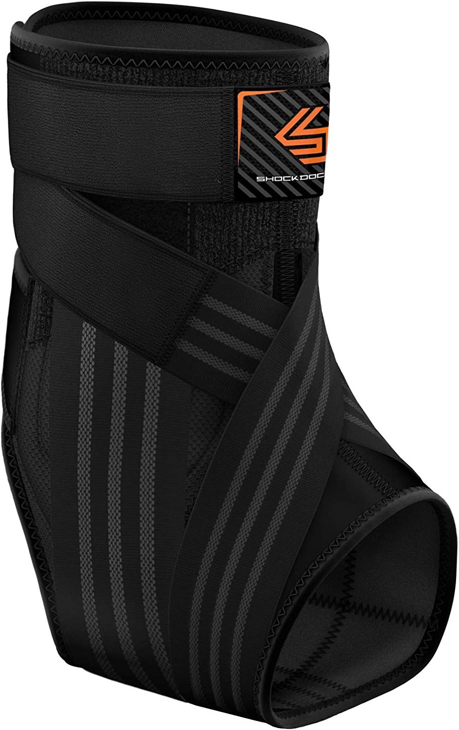 Shock Doctor Low Profile Ankle Brace with Figure-8 Strap - Strong Support for Cleats & Athletic Shoes, Fits Left/Right (X-Small/Small)
