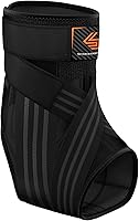 Shock Doctor Low Profile Ankle Brace with Figure-8 Strap - Strong Support for Cleats & Athletic Shoes, Fits Left/Right (X-Small/Small)