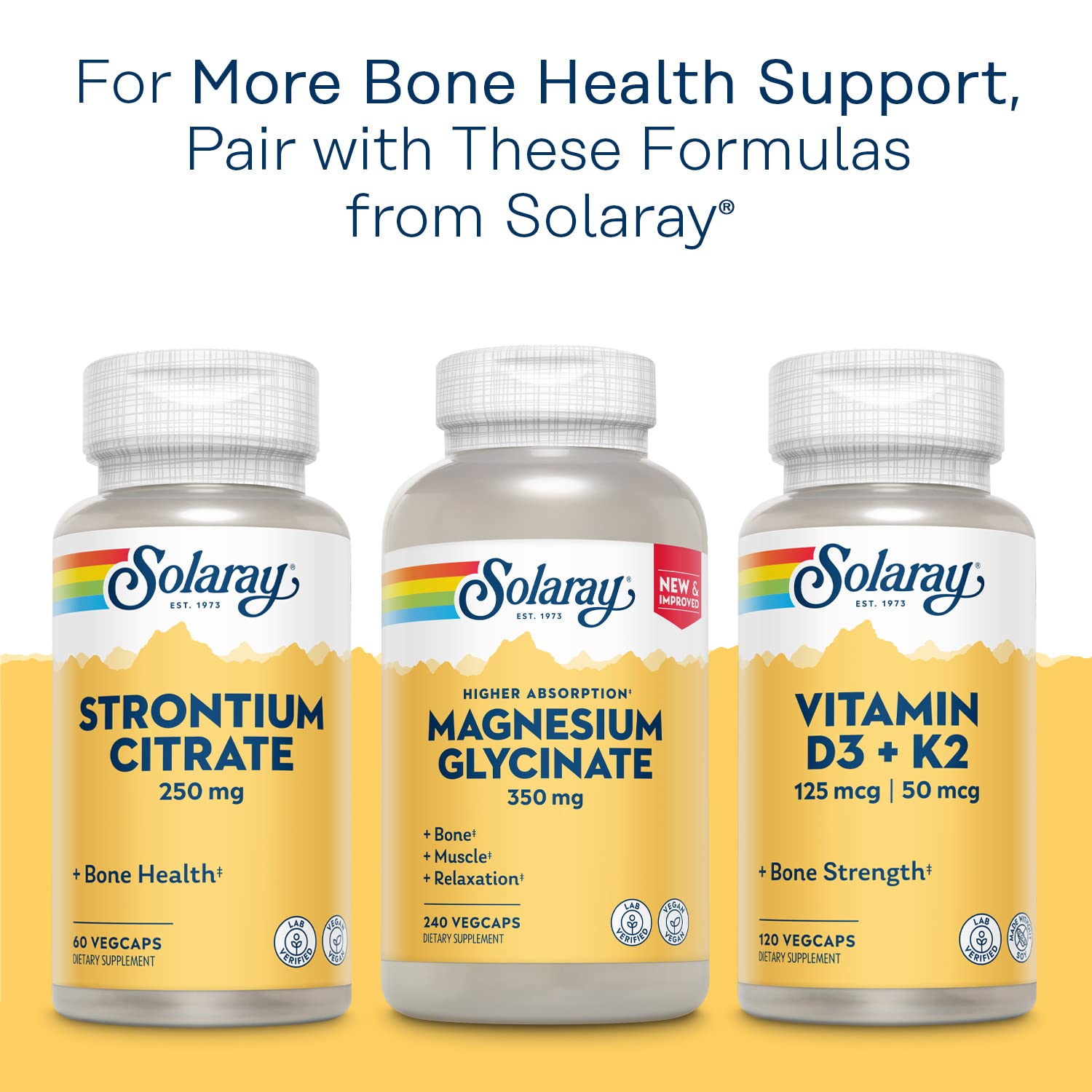 Solaray Calcium Citrate 1000mg, Chelated Calcium Supplement for Bone
