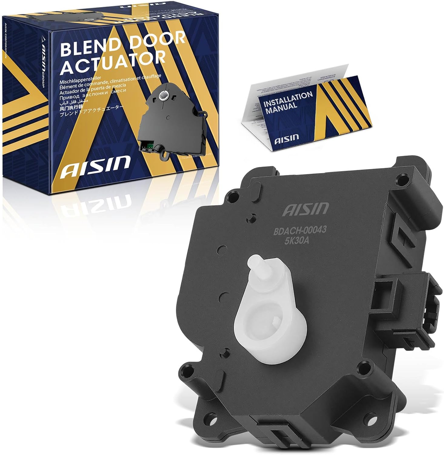 AISIN AFTERMARKET BDACH-00043 Main HVAC Heater Blend Door Actuator - Compatible with Toyota RAV4 2006-2018, Corolla 2009-2019, Matrix 2009-2014, Scion tC 2011-2016, xB 2008-2015