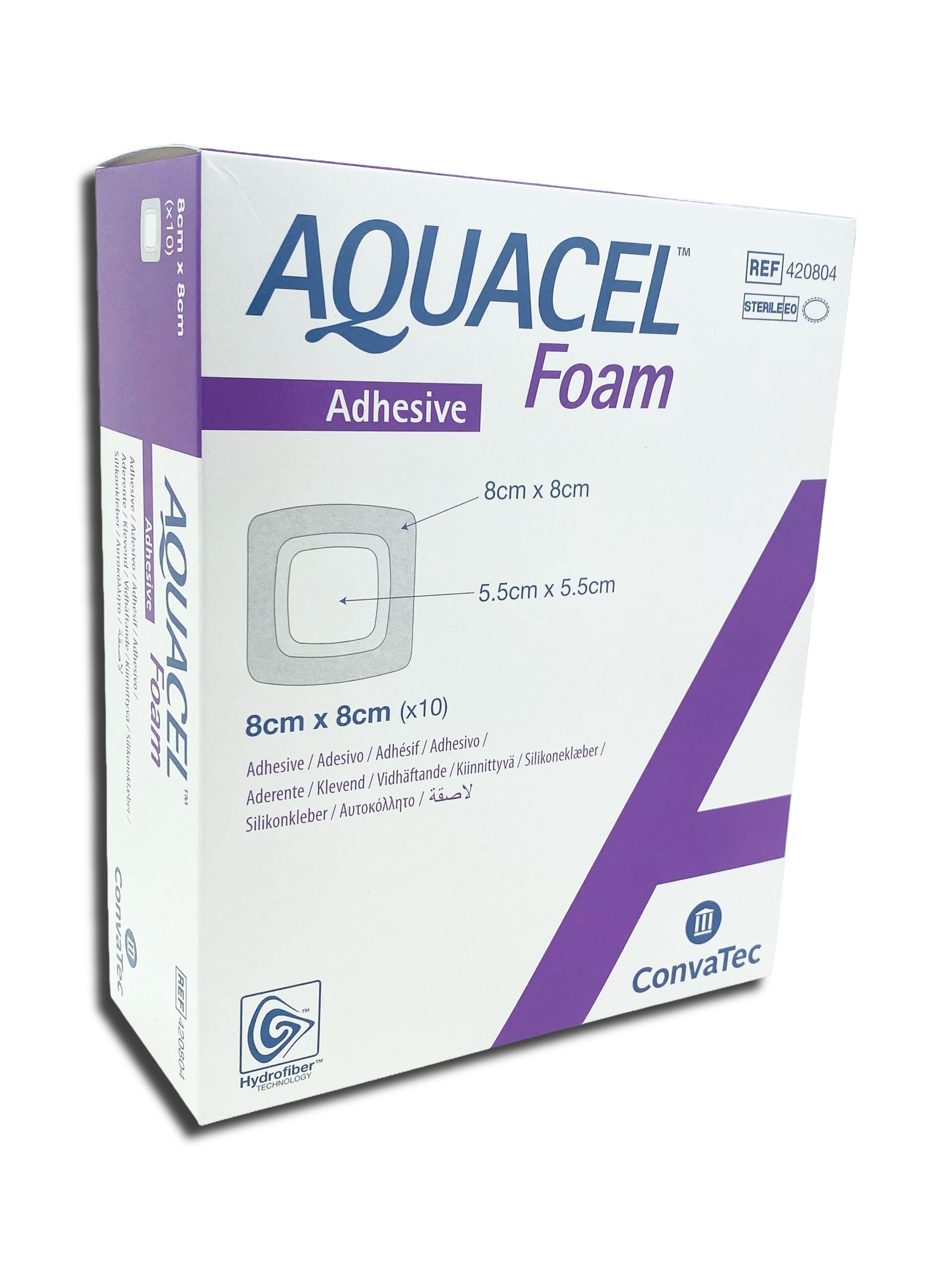 AQUACEL Foam samoprzylepny opatrunek 8 x 8 cm