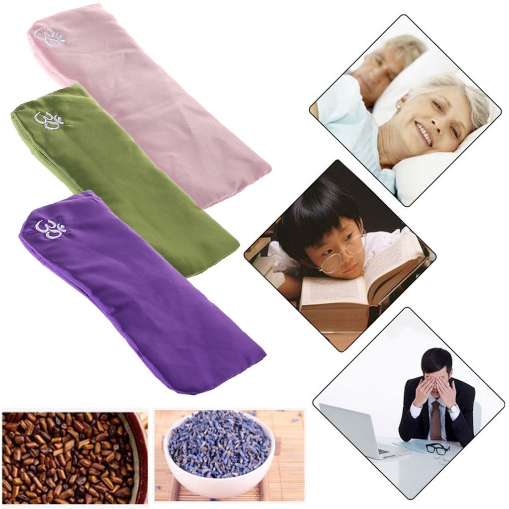 Coussin pour les yeux de yoga – Soie Cassia Graine de Lavande Massage Relaxation Masque Aromathérapie 3