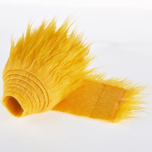 Miniatura 59 de Tiras precortadas de tela de piel sintética lanuda y esponjosa para gnomos, barba, cosplay, decoración enana (blanco, 8 x 60 pulgadas)