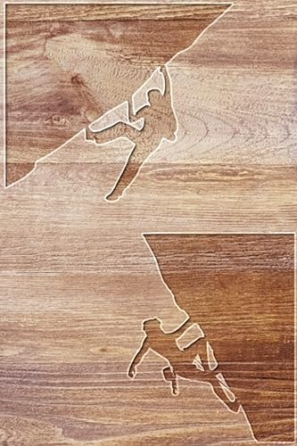 ROCK CLIMBING CARVED WOOD: journal, lined, 120 pages, 6x9 inches, matte finish cover, notebook, diary gift, no bleed