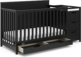 Graco Hadley convertible crib and changer in black