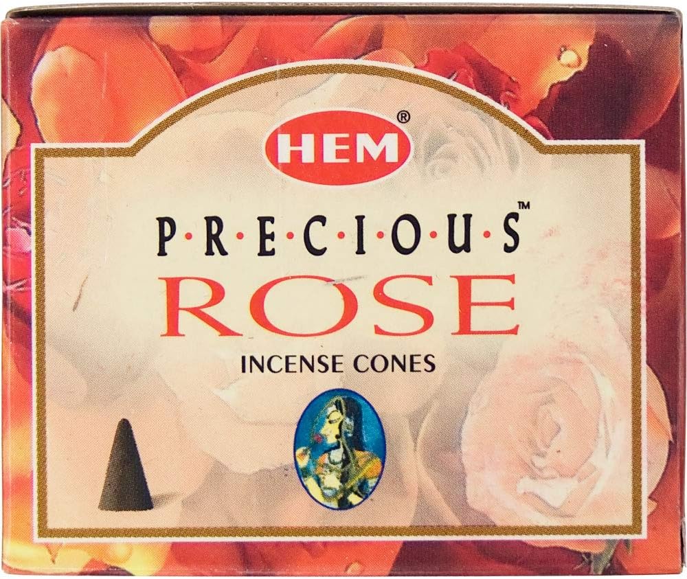 HEM -Precious Rose Incense Cones - Pack of 12