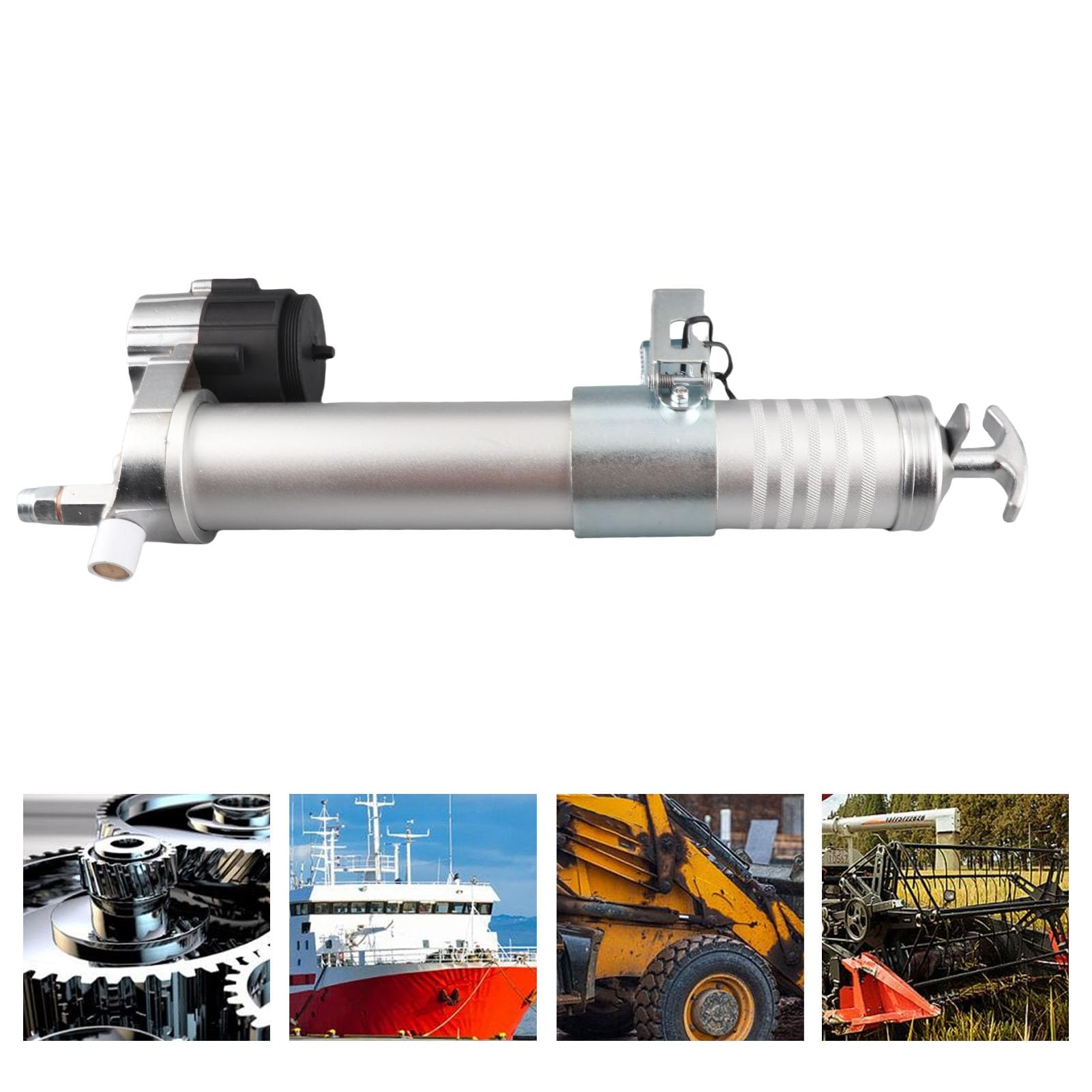 Adapter do Smaru do Wiertarek Elektrycznych, Wytrzymała, Dzielona Głowica Smarowa ze Stopu Aluminium o Pojemności 600 Cm3 i 12000 PSI Smarowania Wiertarek Akumulatorowych i Kluczy Udarowych