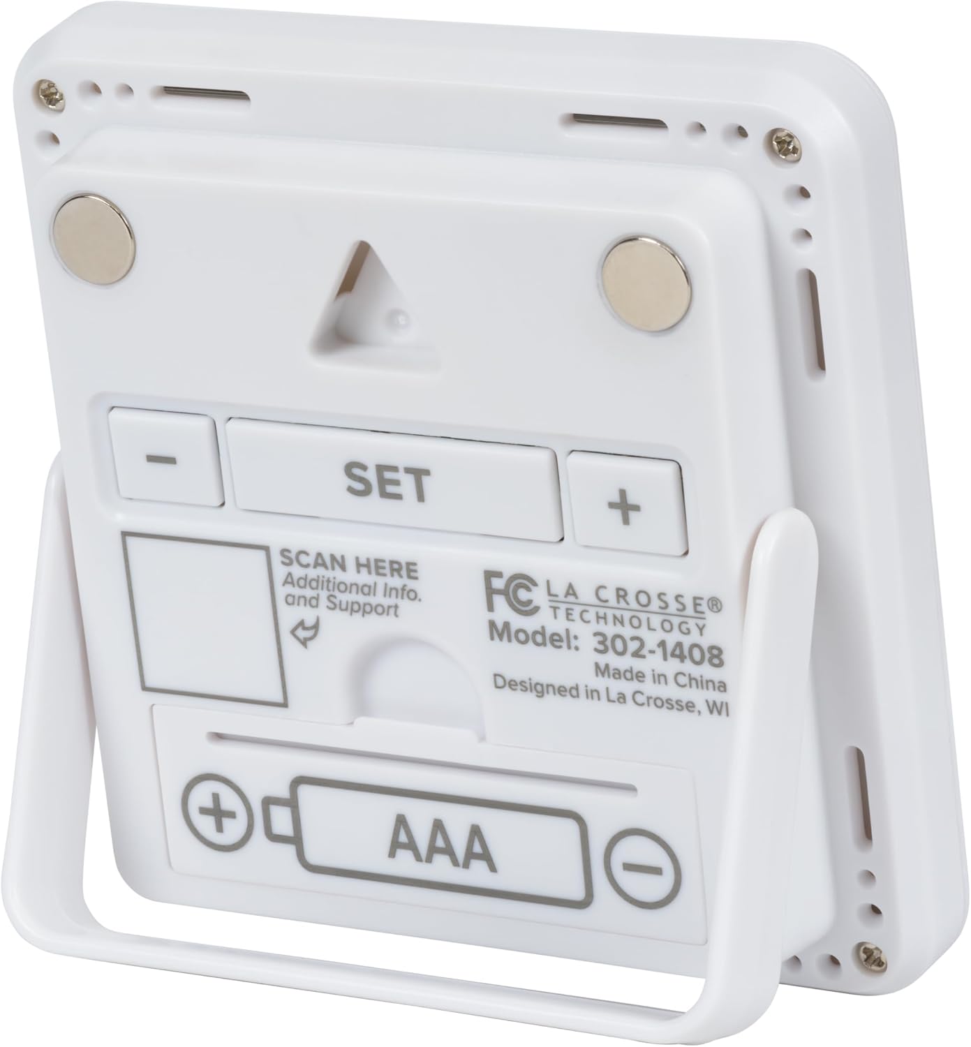 La Crosse Technology 302-1408-TBP Indoor Comfort Meter with Time & Date