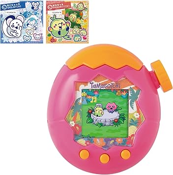 Bandai Tamagotchi Paradise - Orange Tropics Bonus Tamagotchi Sticker Okotchi & Tamagotchi Paradise Included