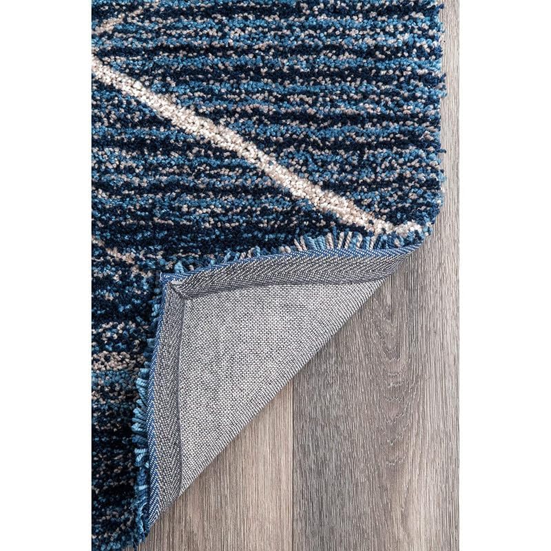 Image of Shaggy Carpet for Living Room Bedroom 2X6 FEET Fluffy Plush Area Rug, Thick Fur Floor Carpet Modern Cozy Rug for Home Decor, Kids Room Bedside Hall, Durable Comfortable Shaggy Rug (Tealblue)