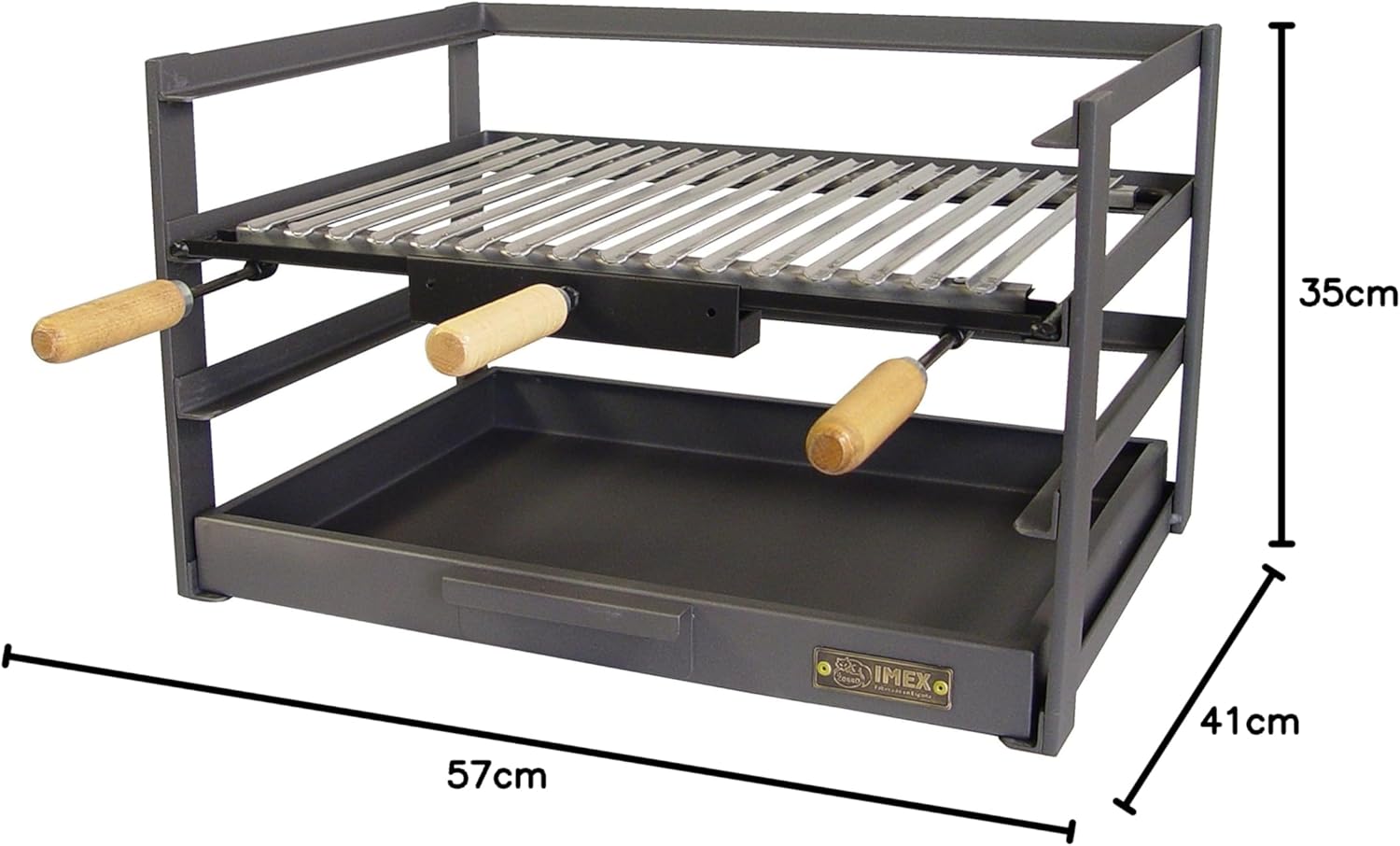 IMEX El Zorro 71478.0 Barbecue Drawer with Grill, Black, 57 x 41 x 35 cm