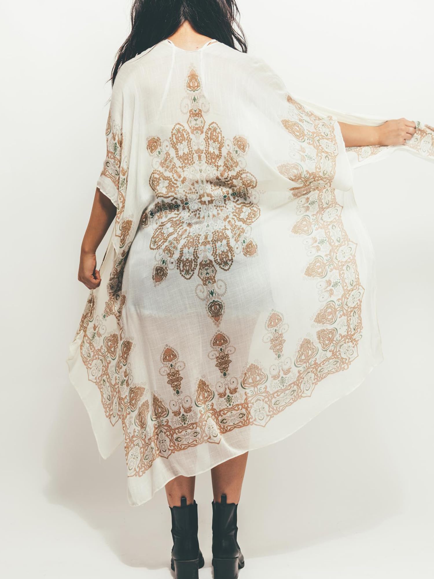 Beautiful Nomad Kimono para mujer, salida de baño, cárdigan de playa
