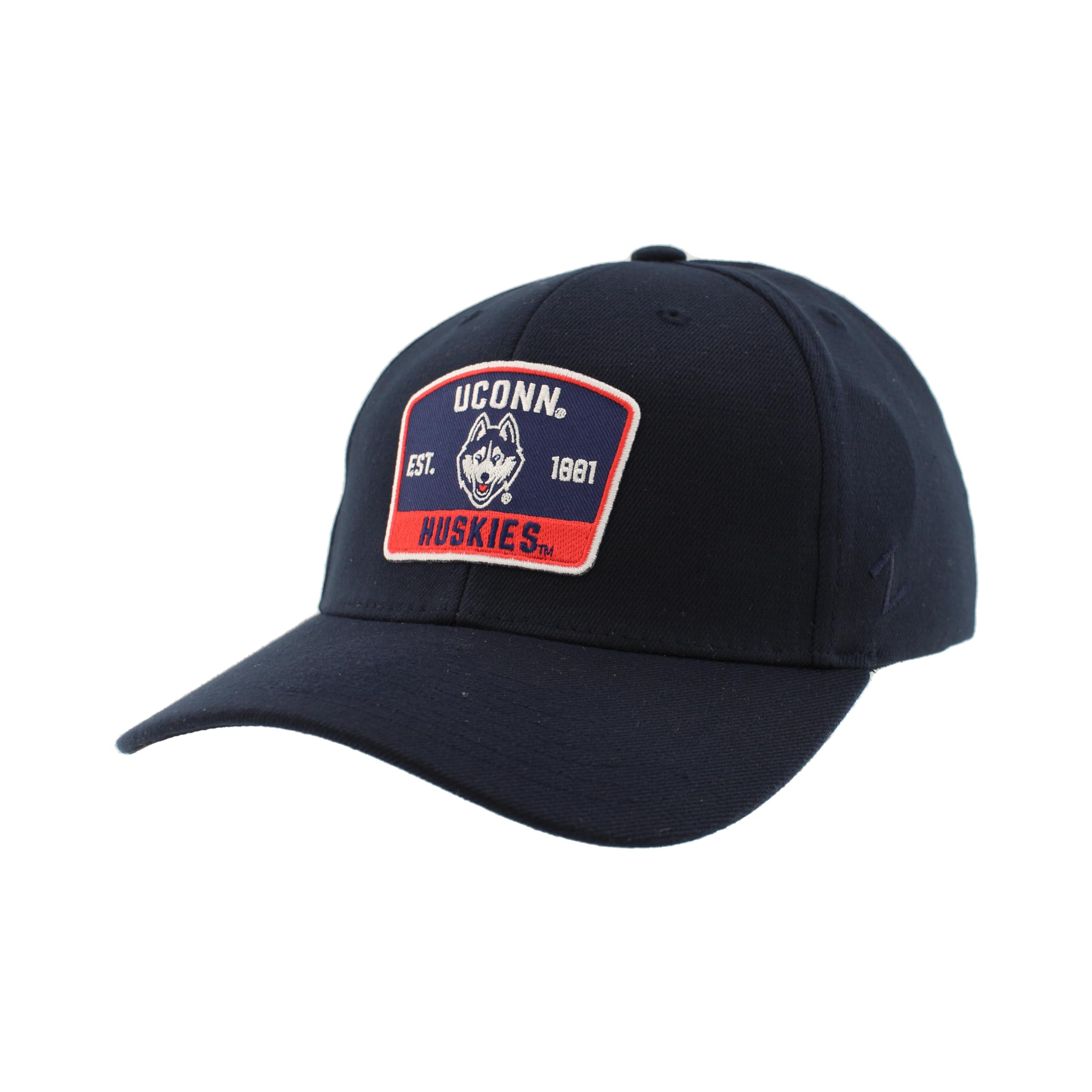 ZHATS Men's Standard NCAA Officially Licensed Fitted Hat ZH Patch Switchback Team Color, Medium