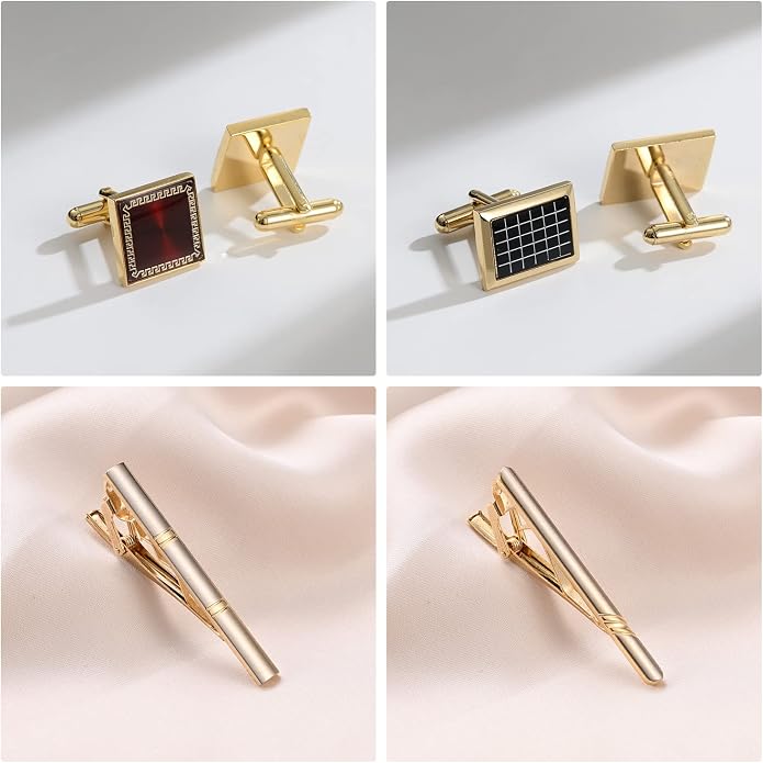Set de 12 Mancuernas y Clips para Corbata para Hombre miniatura 6