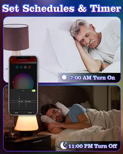 Miniatura 3 de Paquete de 6 bombillas inteligentes E12, Alexa WiFi Candelabro Bombillas inteligentes 5W 2700K-6500K cambio de color regulable RGBCW, temporizador