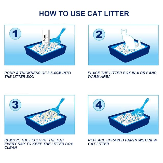 Foto 6 de 8 de Nobleza - Arena para Gatos de sílice Camada para Gatitos de Gel de Diamante 3.8L Absorbente， Cómodo…
